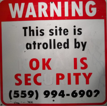 Security Sign